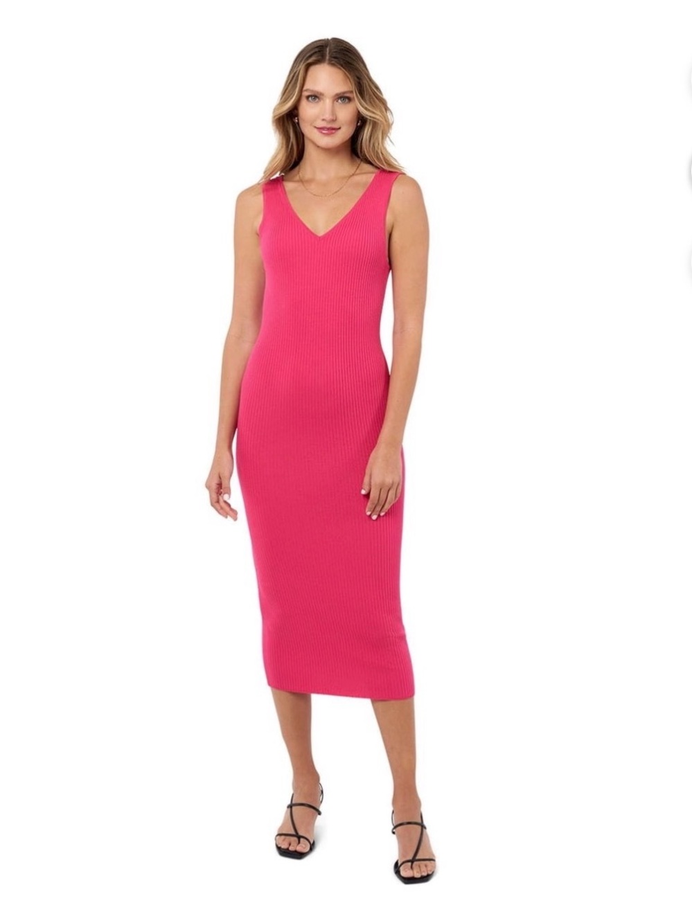 NWT Edited by Remi Bader Ribbed Midi Dress